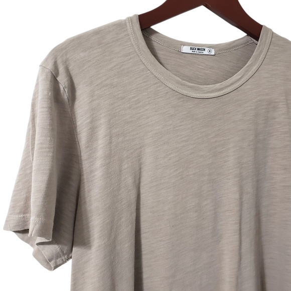 Buck Mason Mens Cotton Knit Crewneck T-Shirt Clay Venice Wash USA Sz Medium - Picture 4 of 10